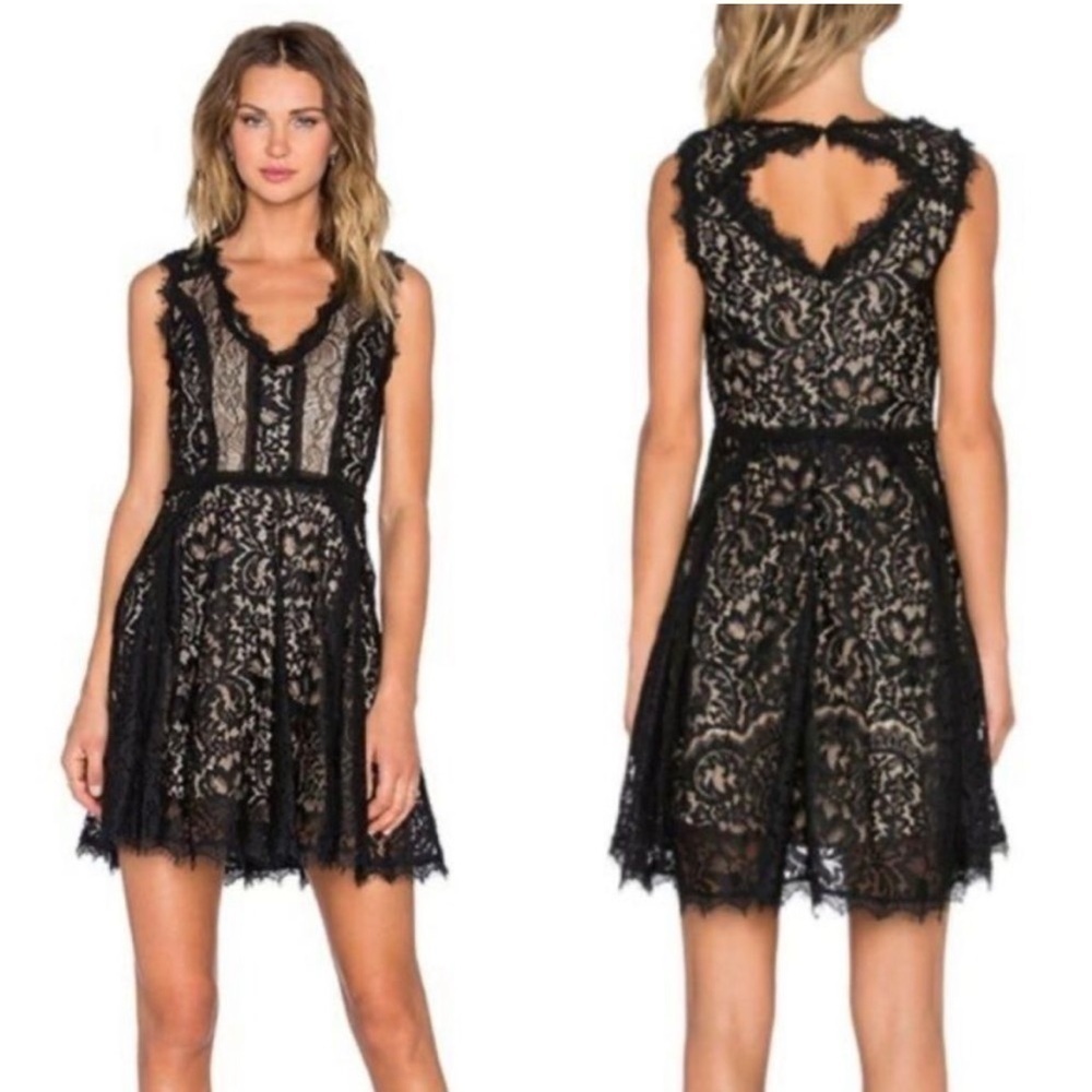 Heartloom Black Lace Mini Dress